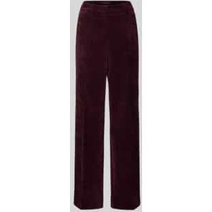 Wide fit corduroy broek met persplooien, model 'Amelie'