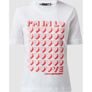 T-shirt met hartjesprints