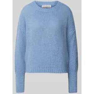 Gebreide pullover met ribboorden, model 'Isolde'