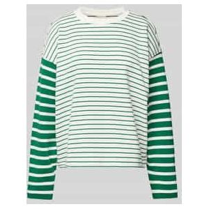 Tom Tailor Denim - Sweatshirt - All-over Motief - Katoen - Hoge Ronde Hals