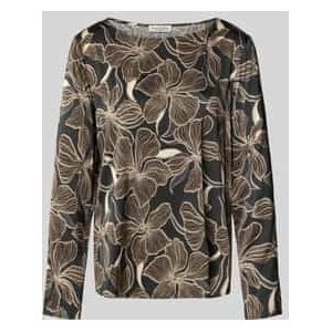 Marc O'Polo - T-shirt - Bruin - Bloemenprint