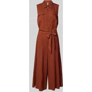 Jumpsuit van linnenmix met schipperskraag, model 'INA'