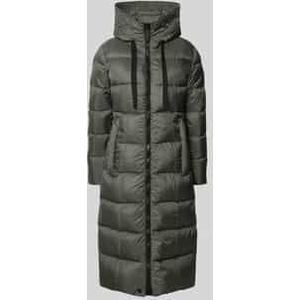 Gewatteerde lange jas met steekzakken, model 'NUNKI'