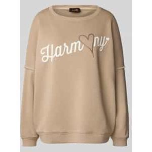 Sweatshirt met statementprint en ronde hals