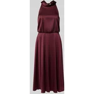 Cocktailjurk met vetersluiting en ritssluiting