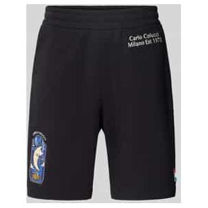 Sweatshorts met labelprint