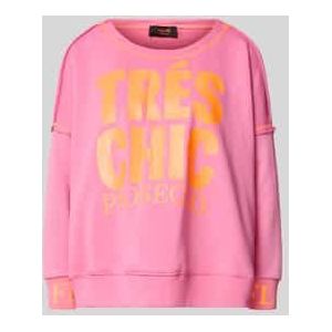 Oversized sweatshirt met ribboorden