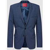 HUGO - 50495628 - Colbert Blazer - Zwart - Materiaalmix met Scheerwol