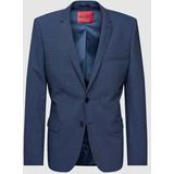 HUGO - 50495628 - Colbert Blazer - Zwart - Materiaalmix met Scheerwol