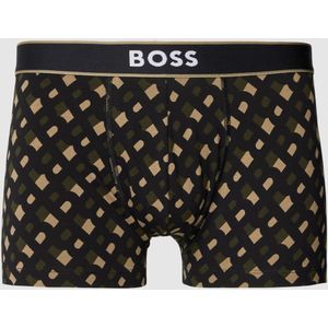 Nauwsluitende boxershort met logomotief