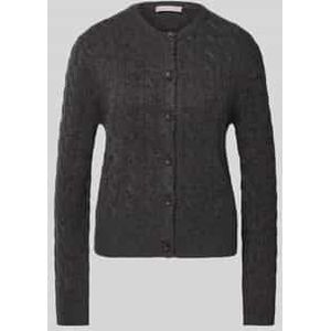 Gebreid jack van wolmix met structuurmotief