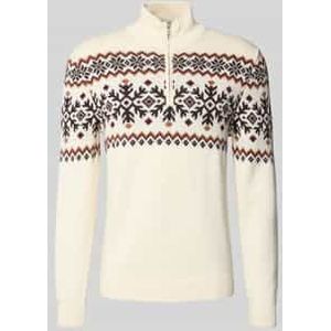 Gebreide pullover met schipperskraag