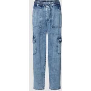 Straight leg jeans met cargozakken