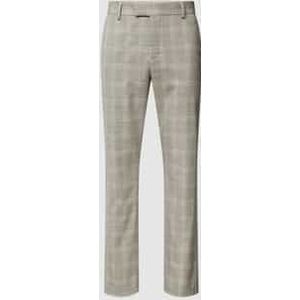 Slim fit pantalon met glencheck-motief, model 'NEIL'