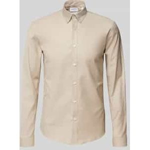 Slim fit vrijetijdsoverhemd met knoopsluiting, model 'Oxford'