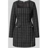 Guess - Sandra - Damesjurk - Mini - Bouclé Tweed - Glinsterende Metallic Vezels