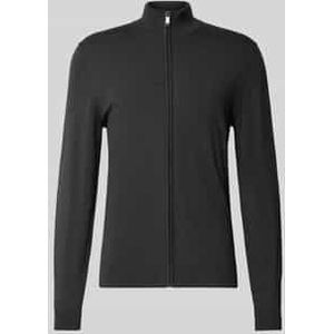 Gebreid jack van viscosemix met opstaande kraag