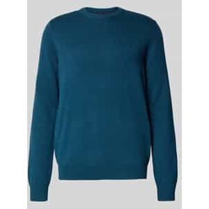 Regular fit gebreide pullover van een mix van katoen en wol