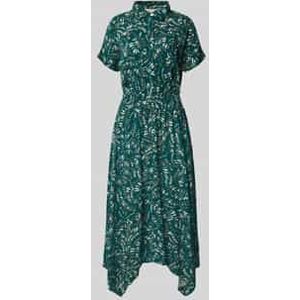 Midi-jurk van viscose met steekzakken