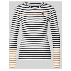 Shirt met lange mouwen en labeldetail