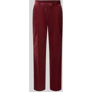 Regular fit corduroy broek met bandplooien