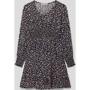 Jurk van pure viscose met smokdetails, model 'BLUME'