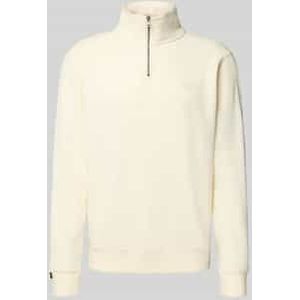 Sweatshirt met schipperskraag en logostitching