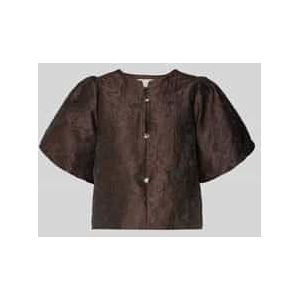 Blouse met korte mouwen en knoopsluiting