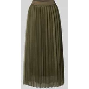 Regular fit midirok in geplooide look