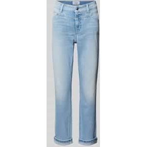 Slim fit jeans in verkorte pasvorm, model 'PARLA SEAM'