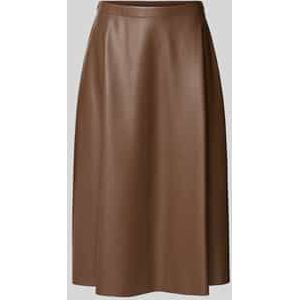 Rok in A-lijn in leerlook met elastische band, model 'TRIVIO'