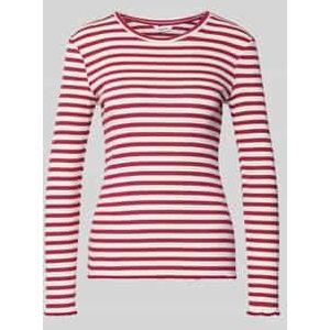 Slim fit shirt met lange mouwen van biologische katoenmix, model 'ANNA'