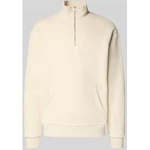 Sweatshirt met opstaande kraag en ritssluiting