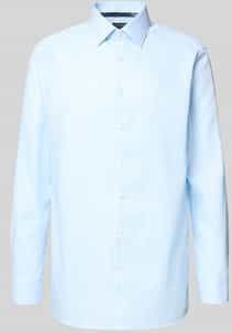 Regular fit zakelijk overhemd met kentkraag