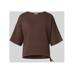 Sweatshirt met 1/2-mouwen en ronde hals