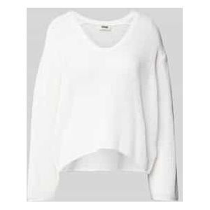 Gebreide pullover met extra brede schouders, model 'MAIJA'