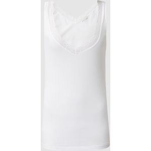 Onderhemd met kant, model 'Cotton Lace'