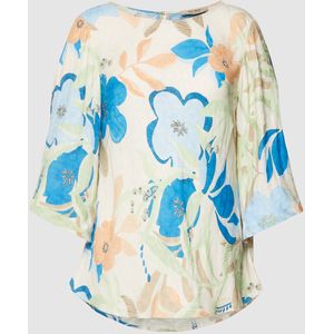 Blouse met all-over motief, model 'Ewi Botanic'