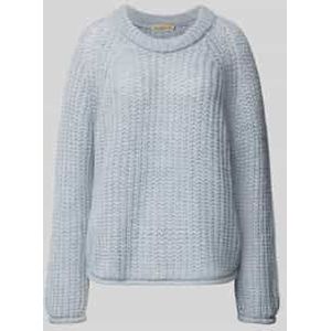 Relaxed fit gebreide pullover met mohair