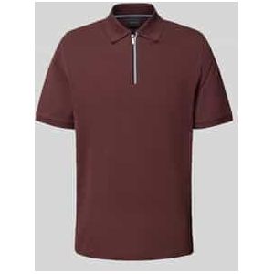 Regular fit poloshirt met ritssluiting