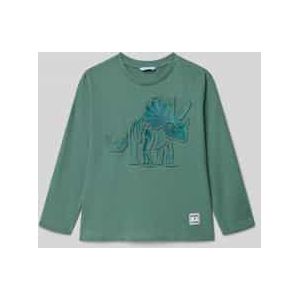 Shirt met lange mouwen en labeldetail