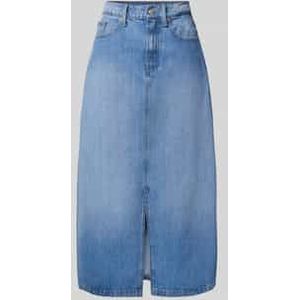 A-lijnrok - Blauw - Katoen - Met Riemlussen en Steekzakken