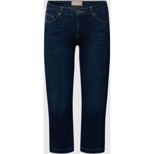 Straight fit jeansculotte met labelpatch, model 'Rich Culotte'