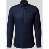 OLYMP - No. Six - Overhemd - Marineblauw - Super Slim - New York Kent