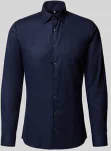 OLYMP - No. Six - Overhemd - Marineblauw - Super Slim - New York Kent