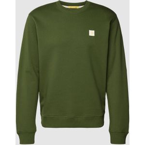 Sweatshirt met labelpatch, model 'Essentials'