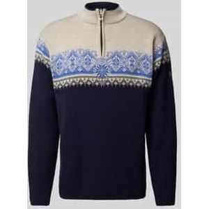 Wollen pullover met labelstitching, model 'Moritz Mens'