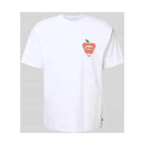 T-shirt met motief- en labelprint
