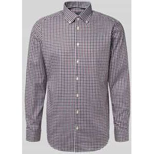 Regular fit zakelijk overhemd van katoen