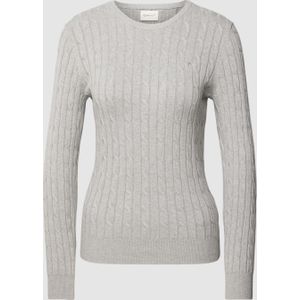 Gebreide pullover met kabelpatroon